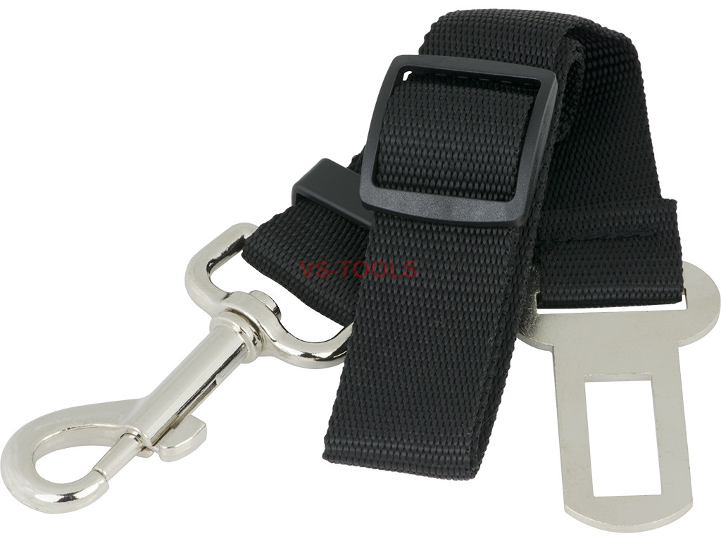 Adjustable Black Nylon Dog Pet Car Safety Seat Belt Harness
